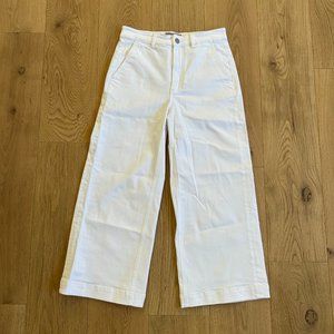 Everlane Wide-Leg Crop Pant in White size 6